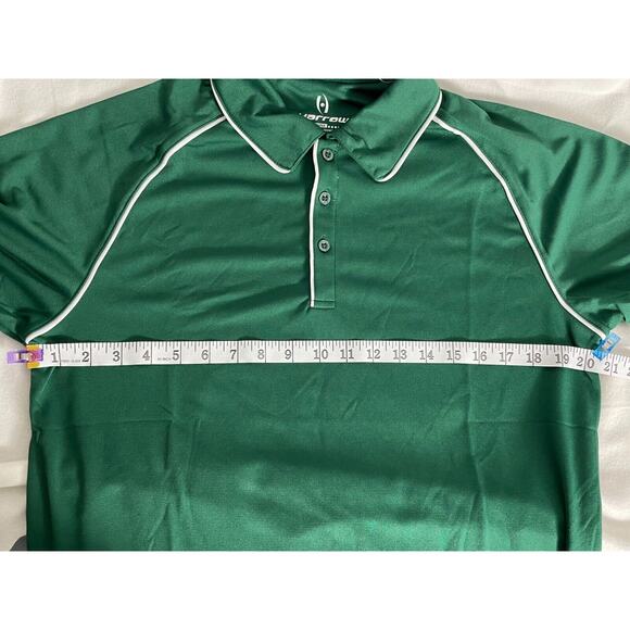 NEW Harrow Exult Polo Shirt Mens Sz M Forest Green Moisture Wicking Sport Tech - Picture 7 of 13